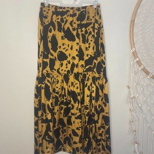 Leopard Print Skirt Anthropologie